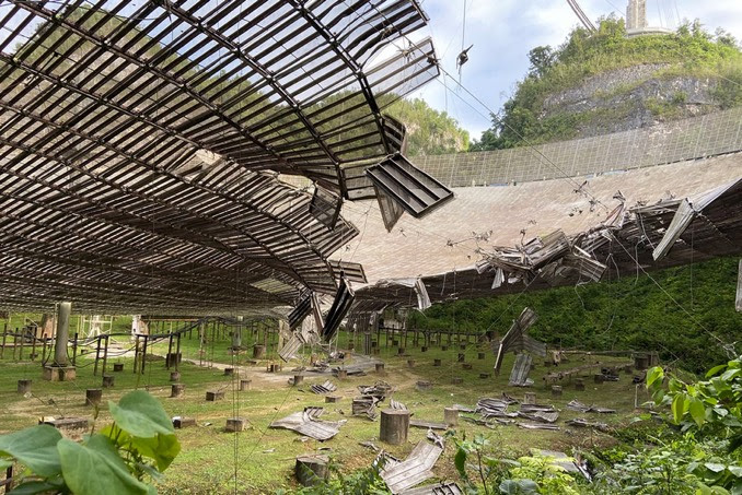 Researchers responded quickly to safely move a rich legacy of data after the collapse of the Arecibo radio telescope in December 2020. These efforts are part of the NSF's ongoing efforts at the Arecibo Observatory to clean up debris from the 305-meter telescope's 900-ton instrument platform and reopen remaining infrastructure. (Credit: Arecibo Observatory)