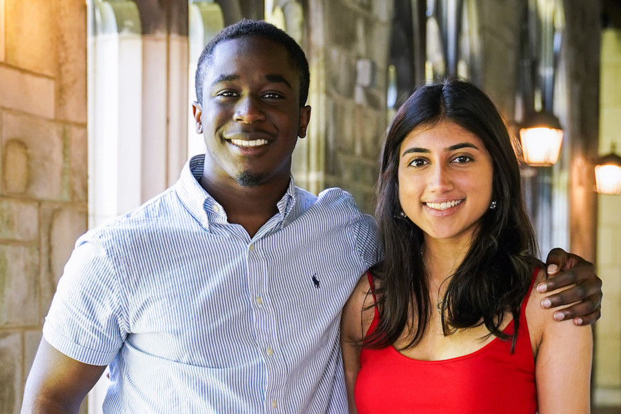 Leslie Jones-Dove (left), and Devshi Mehrotra took their capstone project for an “Entrepreneurship in Technology